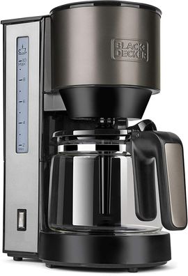 Black + Decker BXCO870E Kaffeemaschine Filter 1x4 1,25L Glaskanne 870W DEKO EDEL