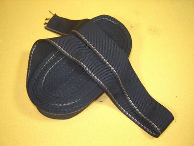 Ripsband Herrenhut Hutband seidig hochwertig marine m Muster 3,2cm breit Meter RB74