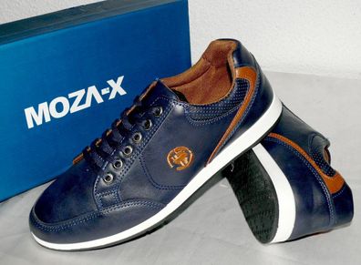 MOZA-X B244960 Low Cut Ultra Schuhe Elegante Sneaker 40 41 42 44 Navy Braun Weiß