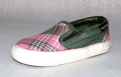 Converse Skid Grip EV Canvas Kinder Schuhe Slip On Sneaker Gr 24 UK8 Plaid Pink