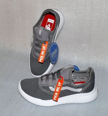 Vans Cerus Super Lite Y'S Mesh Textil Kinder Schuhe Sneaker Gr 31 UK13 Grau Weis