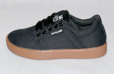 Supra S12006K Westway Canvas Kinder Schuhe Freizeit Sneaker 30 UK11 Schwarz Gum