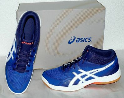 ASICS B703Y-4901 GEL TASK MT MID Boots Volleyball Sport Lauf Schuhe 49 Blau Weiß