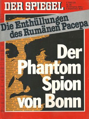 Der Spiegel Nr. 36 / 1978 Der Phantom Spion von Bonn