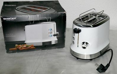 SC STD950A1 Designer Toaster Doppelschlitz 950W 6 Stufen Brotaufsatz Weiß EDELST