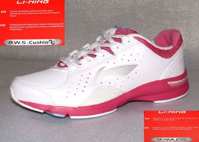 Lining C720 AWS Cushimo Lite Damen Schuhe Seamless Sneaker Pink Weiß 38 1/3 UK5