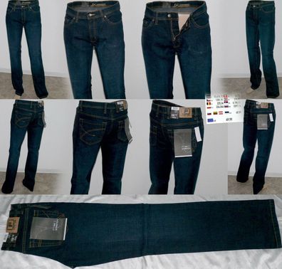 FST IND Ultra 2201 Regular Fit Qualität Stretch Jeans Hose W 32 40 L 34 36 Navy