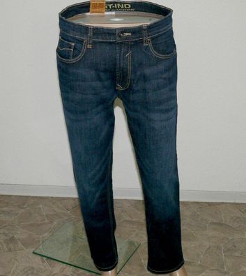 FST IND Bruno Dark 1070 Regular Qualität Stretch Jeans Hose W 33 42 L 30 36 Navy