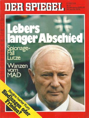 Der Spiegel Nr. 5 / 1978 Lebers langer Abschied: Spionage-Fall Lutze; Wanzen vom MAD