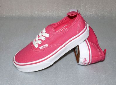 Vans Authentic Elastic Lace K'S Canvas Kinder Schuhe Sneaker 31 UK 13 Hot Pink