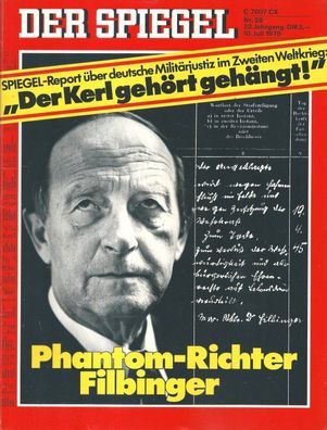 Der Spiegel Nr. 28 / 1978 Phantom-Richter Filbinger "Der Kerl gehört gehängt"