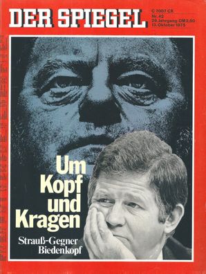 Der Spiegel Nr. 42 / 1975 Um Kopf und Kragen. Strauß-Gegner Biedenkopf
