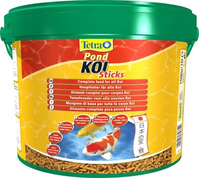 Tetra Pond Koi Sticks Fischfutter Hauptfutter für alle Koi 10 Liter