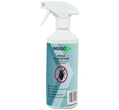 INSIGO 500ml Anti Floh Bekämpfung Schutz Spray Mittel Befall gegen Flöhe Vernichter