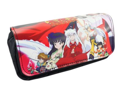 Anime Inuyasha Mäppchen kinder Stiftebox Schreibwaren Geldbörse Rot Schwarz