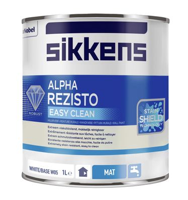 Sikkens Alpha Rezisto Easy Clean 1 Liter weiß Basis W05