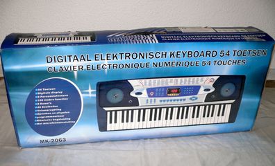 L. Dakeenzn MK 2063 Keyboard Instrument Musik 54 Tasten Digital Black Inkl. Netz