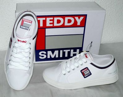 TEDDY SMITH TS-C50-C TEMPO CANVAS Schuhe Elegante LOW Boots Sneaker 41 42 White