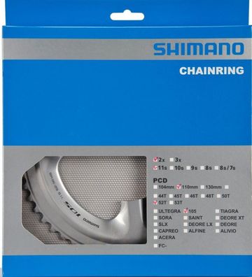 Shimano Kettenblatt 105 FC-5800 52 Zähne LK 110 mm silber