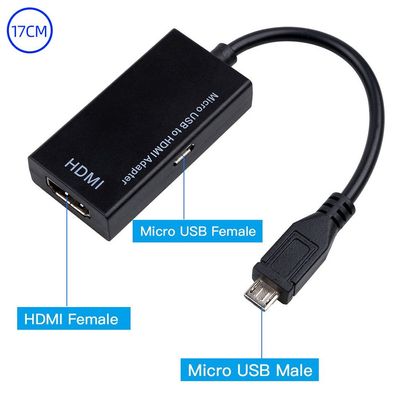 Micro USB auf HDMI Kabel Adapter Für Smartphone Tablet PC TV Beamer Konverter