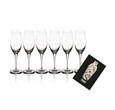 Lanson Champagner 6er Set Glas Champagne Gläser