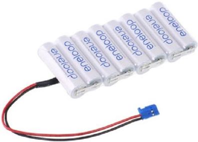eneloop Empfängerpack 8er Reihe F1x8 Ni-MH 9,6V / 2000mAh passend für Futaba Empfä...