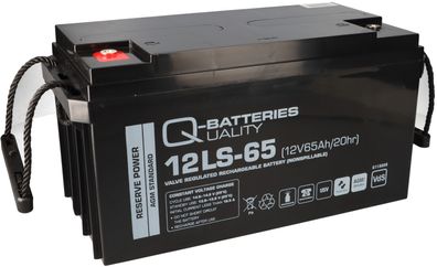 Q-Batteries 12LS-65 12V 65Ah Blei-Vlies-Akku / AGM VRLA mit VdS