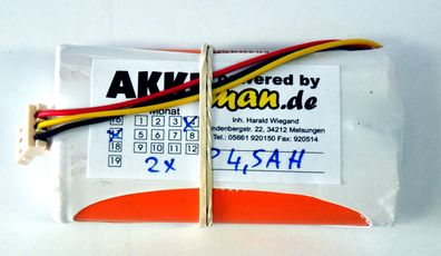 Akkupack Panasonic HHR450A 4/3 FA 2,4 V 4500mAh NiMH 2S1P