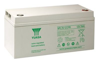 Yuasa Blei-Akku NPL78-12IFR Pb 12V / 78Ah 10-12 Jahresbatterie, M8 Innen