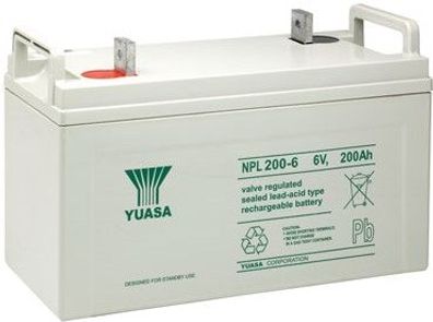 Yuasa Blei-Akku NPL200-6 Pb 6V / 200Ah 10-12 Jahresbatterie M10