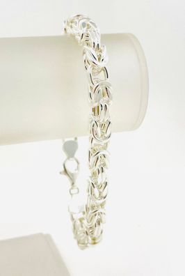 Königskette Armband Klassik silber vierkant Länge 22 cm