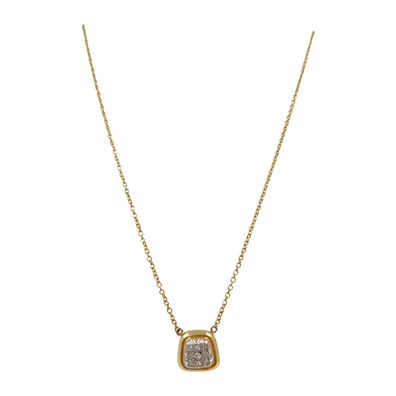 Collier und Ring - 14 kt Gold mit Diamanten