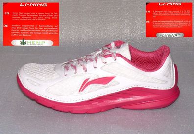 Lining C324 Hanf Tech Foam EVA Lite Damen Schuhe Super Sneaker Pink Weiß 36 1/3