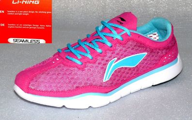 Lining C332 Seamless Lite Damen Schuhe Sneaker Rau Leder Mesh Pink Türkis 36 1/3