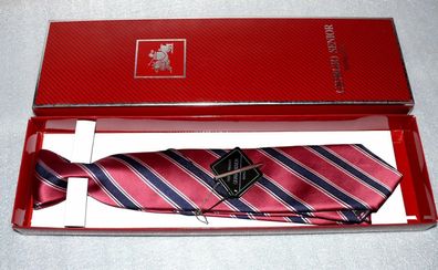 Giorgio Senior Designer Seidenkrawatte Business Krawatte Seide Dk. Rot Navy Nr.4