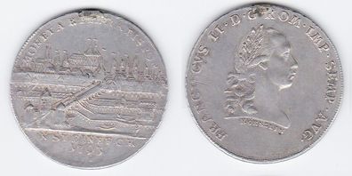 1 Konventionstaler Silber Münze Regensburg Stadtansicht 1793 (118025)