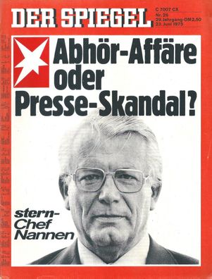 Der Spiegel Nr. 26 / 1975 Abhör-Affäre oder Presse-Skandal?