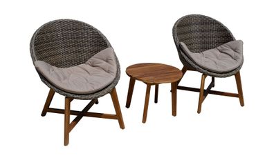 Polyrattan Sitzgruppe RENO + Auflagen Sessel Garten Sitzgruppe Outdoor Möbel