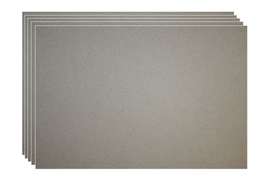 20 Blatt Graupappe 0,5mm Bastelpappe DIN A4/ A5 Buchbinderpappe Pappe Graukarton