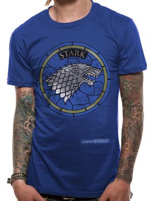 Game of Thrones - Stark Glass Window T-Shirt (Unisex) blau