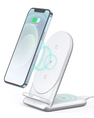AUKEY LC-A2-Whi Aircore Series 2-in-1 Wireless Charging Stand