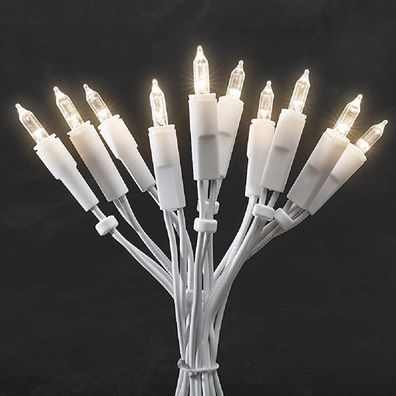 LED Mini-Lichterkette 20er warmweiß Kabel weiß Schalter 2,85m 6301-102