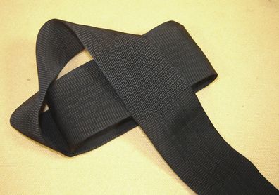 Ripsband Herrenhut Hutband hochwertig schwarz mit Struktur 4,5 cm breit Meter RB70