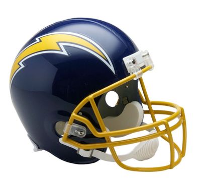 NFL San Diego Chargers 1974-87 Throwback Mini Helm VSR4 Riddell Footballhelm