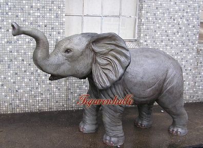 Afrikanischer Elefant Dekofigur Deko Figur Statue Skulptur Afrika Dekoration Baby