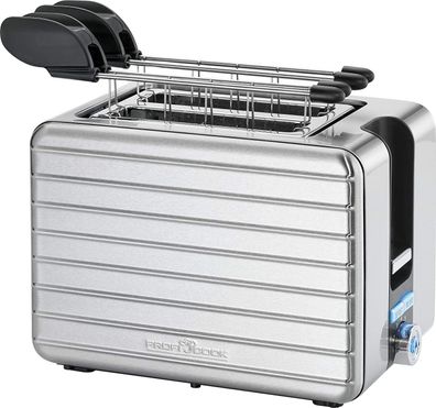 Proficook PC-TAZ 1110 Edelstahl Doppelschlitz Toaster 1050W 5Stufen Brotaufsatz