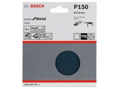 Bosch Schleifblatt F550, 5er-Pack 115 mm, 150