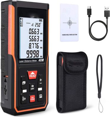 Tacklife S5-40, Laser Entfernungsmesser mit Aufladbare Lithiumbatterie