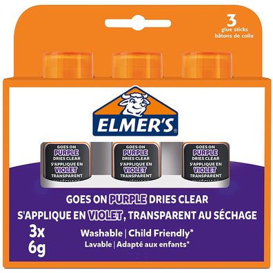 Elmer's Klebestifte, verschwundene violett, trocknet klar, ideal für Schulen und ...