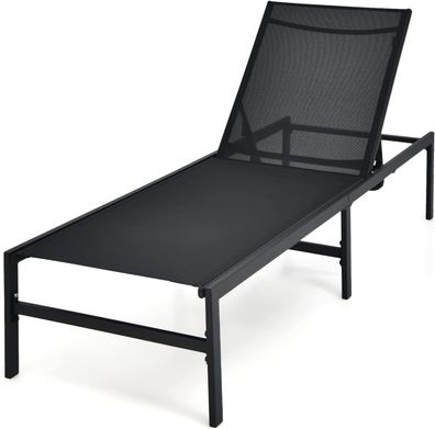 Sonnenliege, Liegestuhl mit 6-stufig Verstellbarer Rückenlehne Atmungsaktiver Stoff